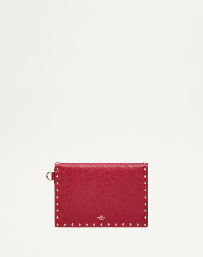 Valentino Handbags Pouch Rockstud In Vitello Granato per Donna in Rosso V. | Valentino IT Acquista Ora