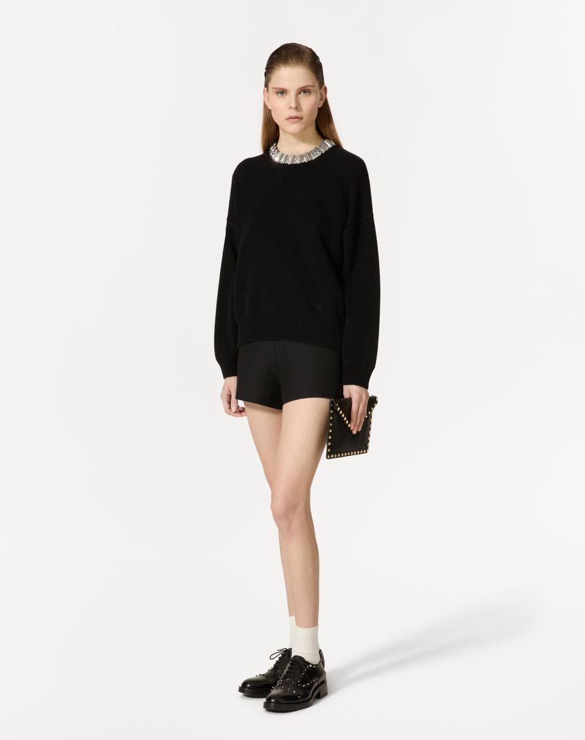 Valentino Handbags Pouch Rockstud In Vitello per Donna in Nero | Valentino IT Promozione Limitata