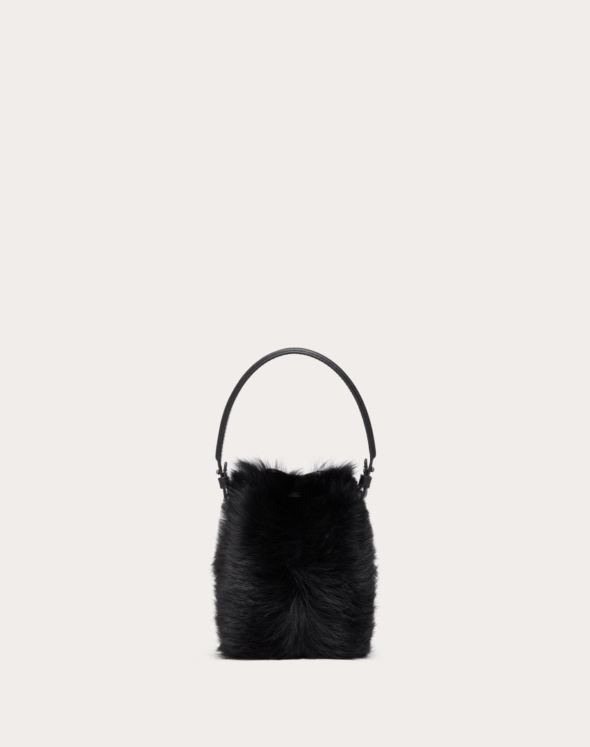 Valentino Handbags Mini Borsa A Secchiello Vlogo Signature In Montone per Donna in Nero | Valentino IT Economico