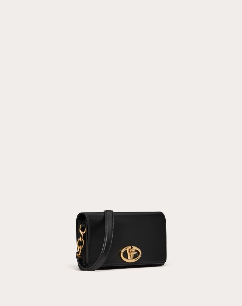 Valentino Handbags Portafoglio Con Tracolla Vlogo The Bold Edition In Nappa per Donna in Nero | Valentino IT Offerte