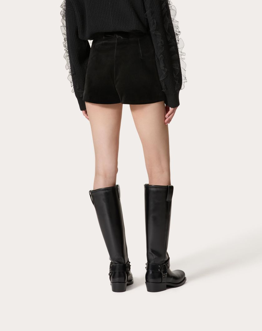 Valentino Handbags Short In Velluto per Donna in Nero | Valentino IT In Linea