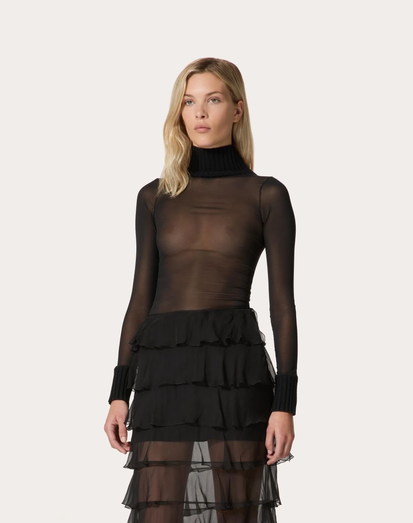 Valentino Handbags T-shirt In Jersey per Donna in Nero | Valentino IT Nuovo