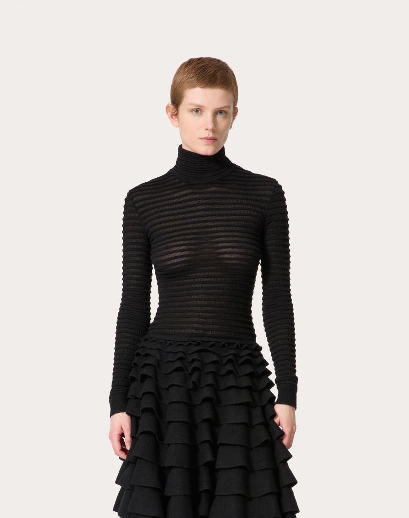 Valentino Handbags Maglia In Viscosa E Lana per Donna in Nero | Valentino IT Vendita