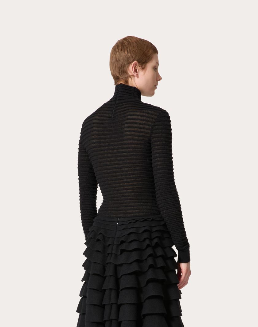Valentino Handbags Maglia In Viscosa E Lana per Donna in Nero | Valentino IT Vendita