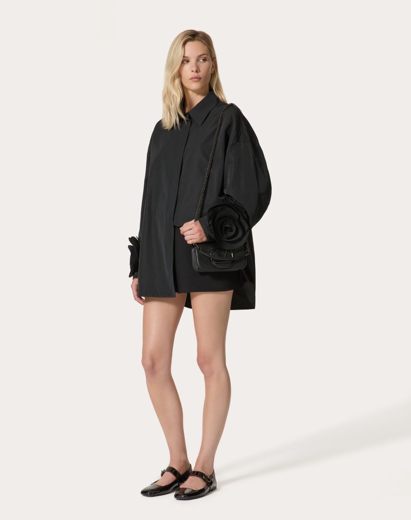 Valentino Handbags Giubbino In Micro Faille per Donna in Nero | Valentino IT Consegna Veloce
