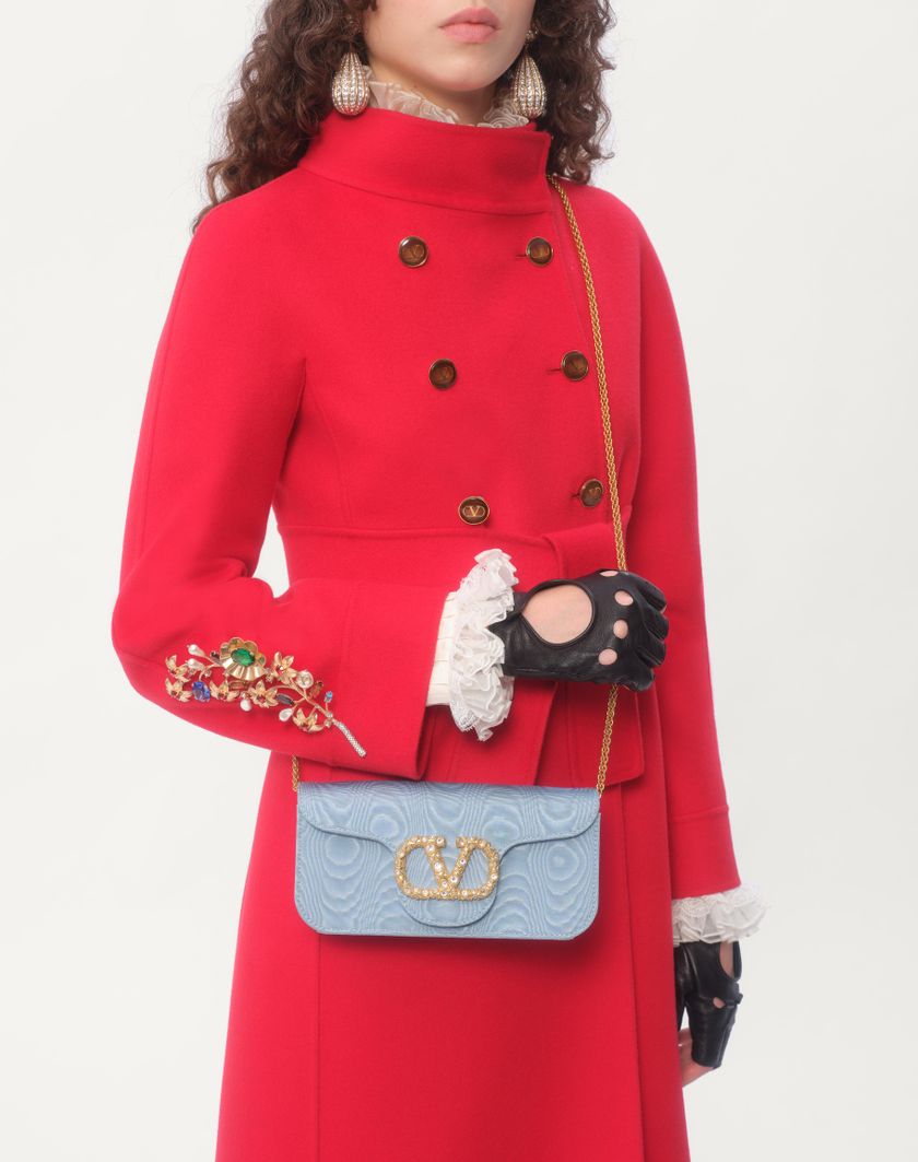 Valentino Handbags Cappotto In Compact Drap per Donna in Rosso | Valentino IT Sconto