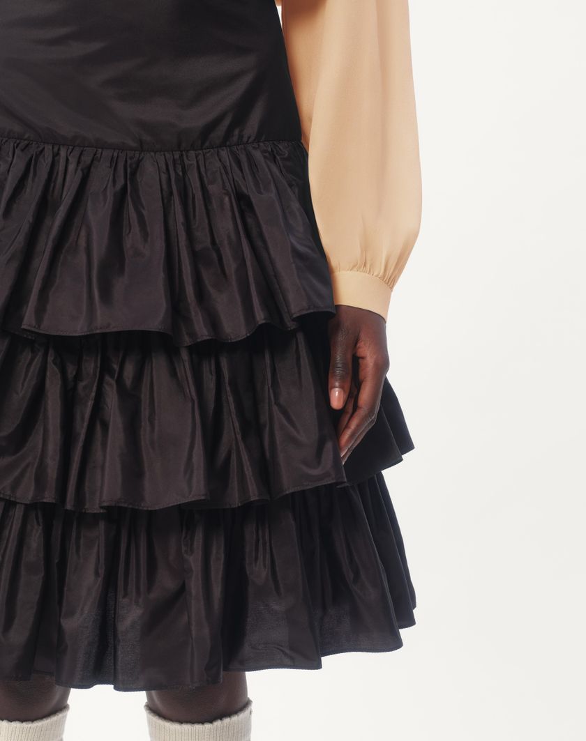 Valentino Handbags Gonna In Taffetas A Balze per Donna in Ametista | Valentino IT Online
