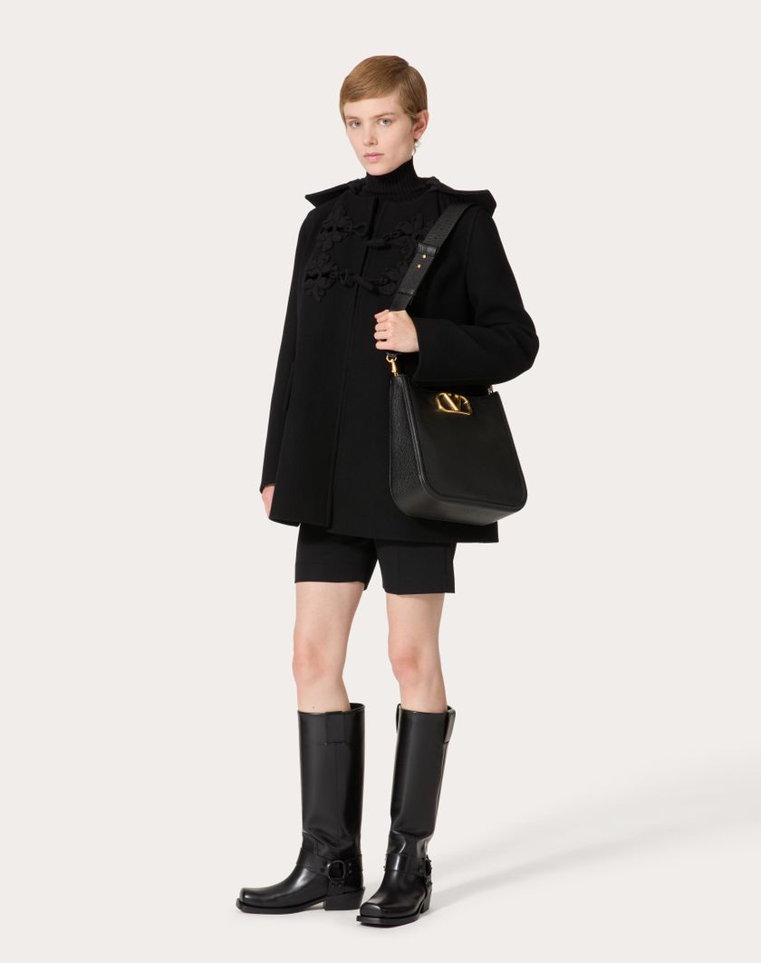 Valentino Handbags Hobo Valentino Garavani Alltime In Vitello Granato per Donna in Nero | Valentino IT Italy