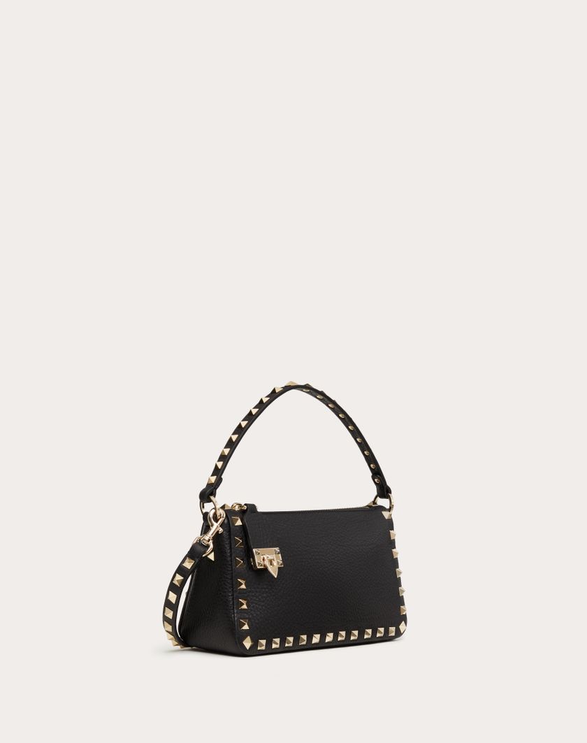 Valentino Handbags Borsa Piccola A Tracolla Rockstud In Vitello Granato per Donna in Nero | Valentino IT 2025