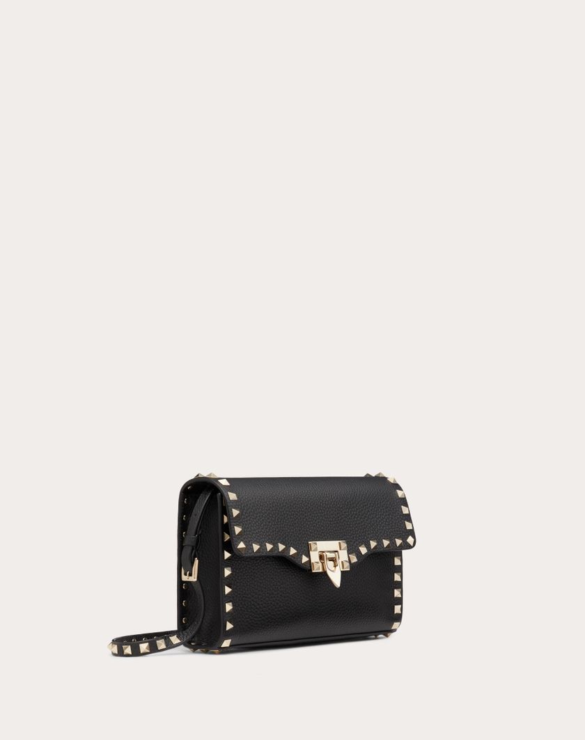 Valentino Handbags Borsa Piccola A Tracolla Rockstud In Vitello Granato per Donna in Mandorla | Valentino IT Vendita