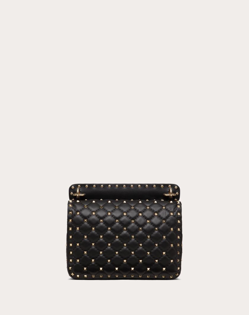 Valentino Handbags Borsa Media Rockstud Spike In Nappa per Donna in Light Ivory | Valentino IT Qualità Garantita