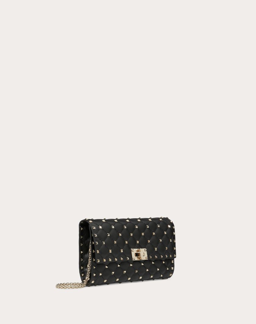 Valentino Handbags Borsa A Tracolla Rockstud Spike In Nappa per Donna in Poudre | Valentino IT Consegna Veloce