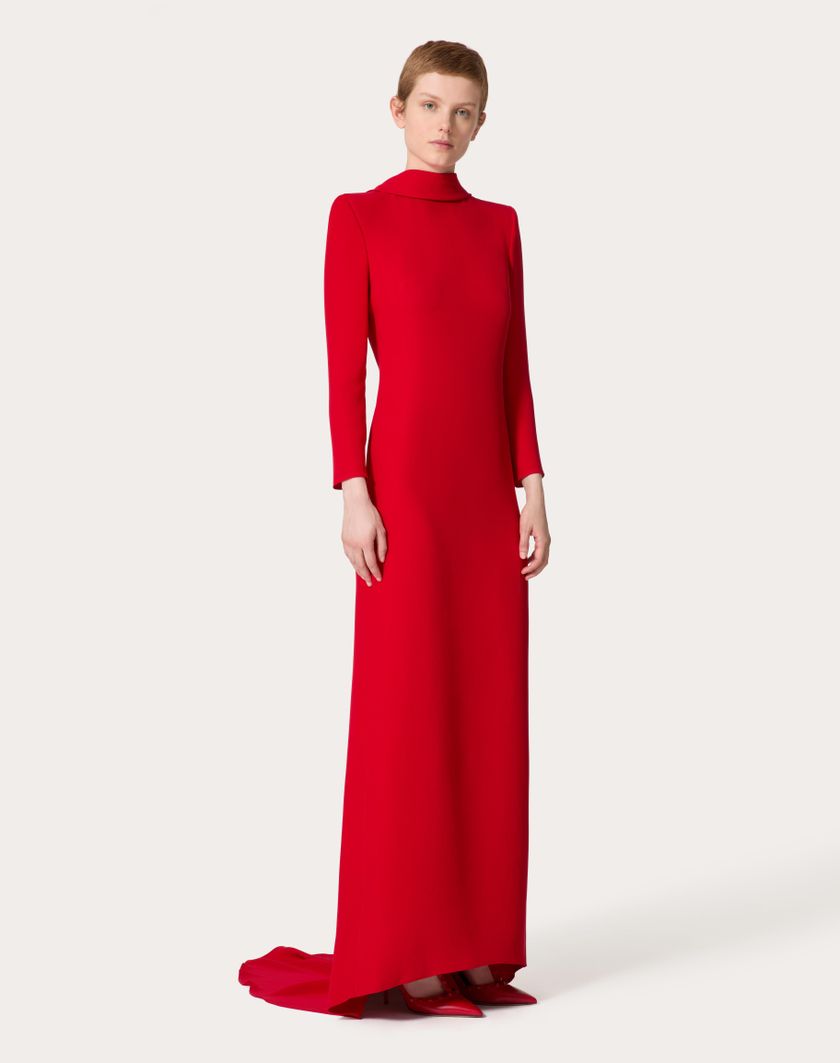 Valentino Handbags Gown In Cady Couture per Donna in Rosso | Valentino IT Discount Store per i nuovi prodotti