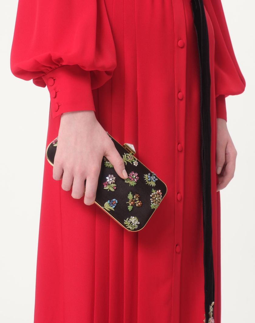 Valentino Handbags Abito Lungo In Georgette per Donna in Rosso | Valentino IT Trasporto libero internazionale