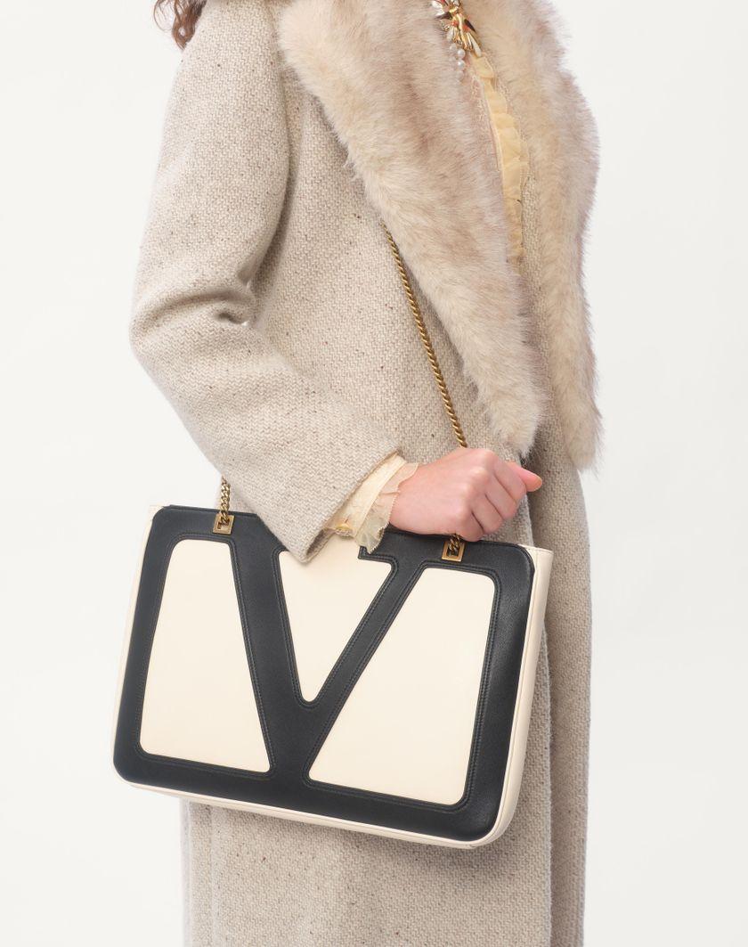 Valentino Handbags Cappotto In Textured Wool per Donna in Cammello/avorio | Valentino IT Italy