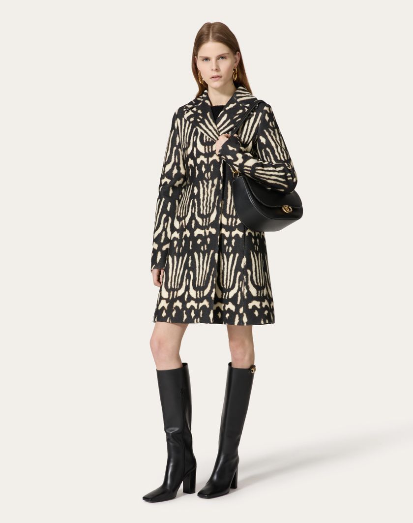 Valentino Handbags Cappotto In Valentino Wildprint 98 per Donna in Nero | Valentino IT Qualità