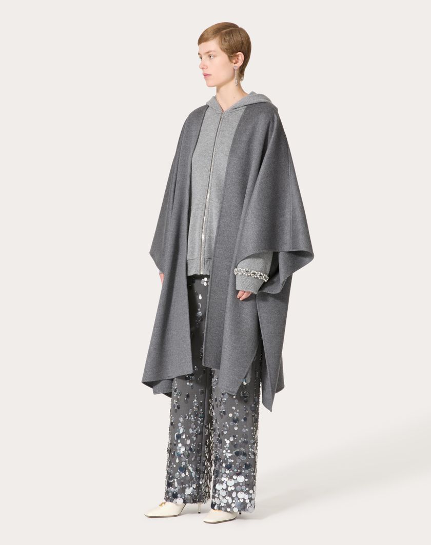 Valentino Handbags Cappa In Compact Drap per Donna in Grigio Scuro | Valentino IT Spedizione Gratuita