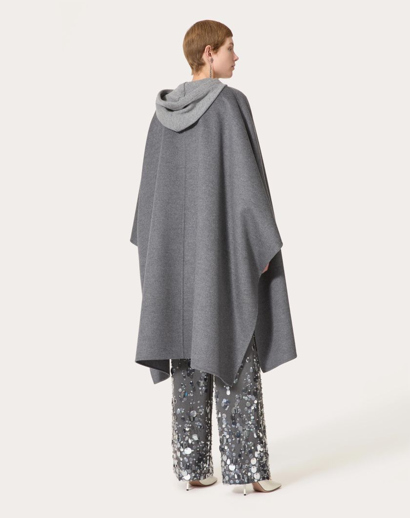 Valentino Handbags Cappa In Compact Drap per Donna in Grigio Scuro | Valentino IT Spedizione Gratuita
