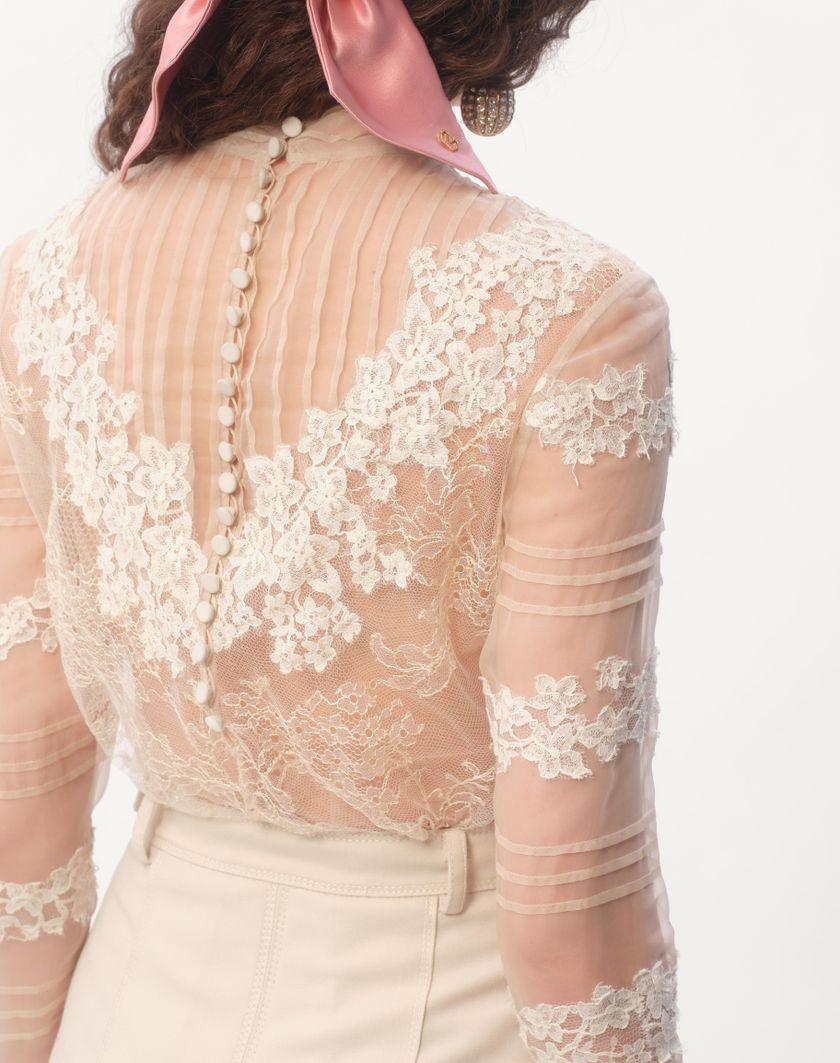 Valentino Handbags Top In Dentelle Motivo Roses per Donna in Avorio | Valentino IT Consegna Veloce