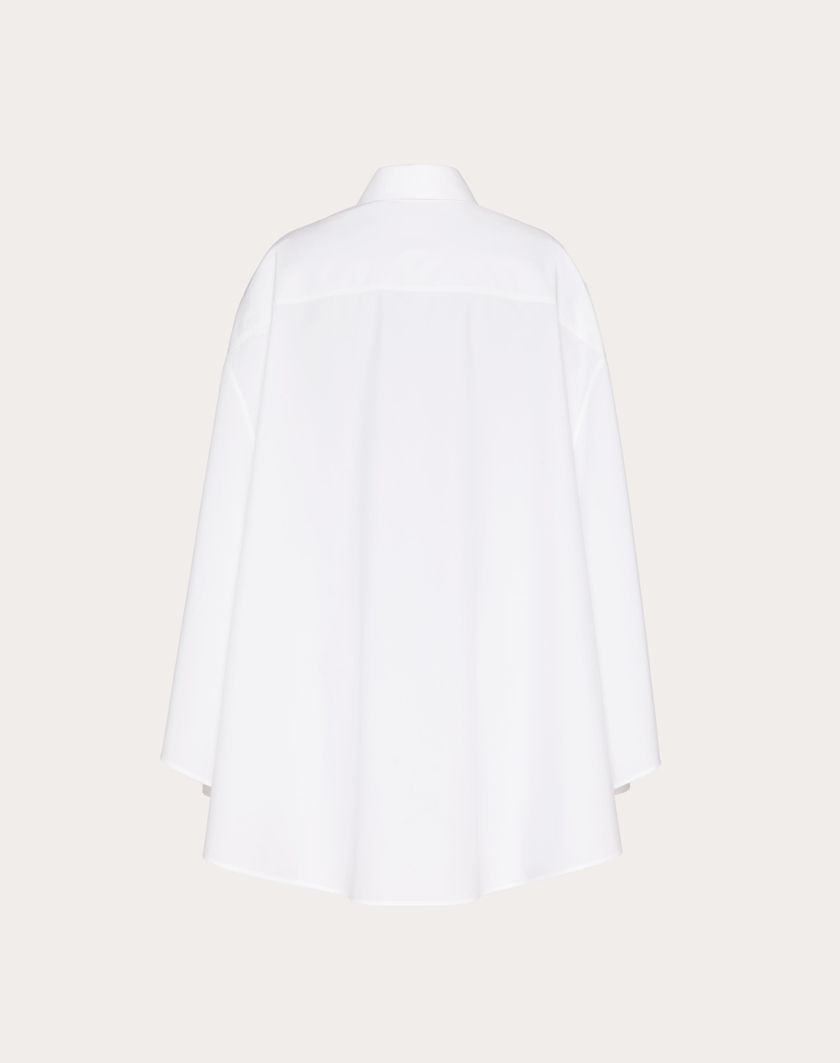 Valentino Handbags Camicia In Sartorial Popeline per Donna in Bianco | Valentino IT Fino Al -60%
