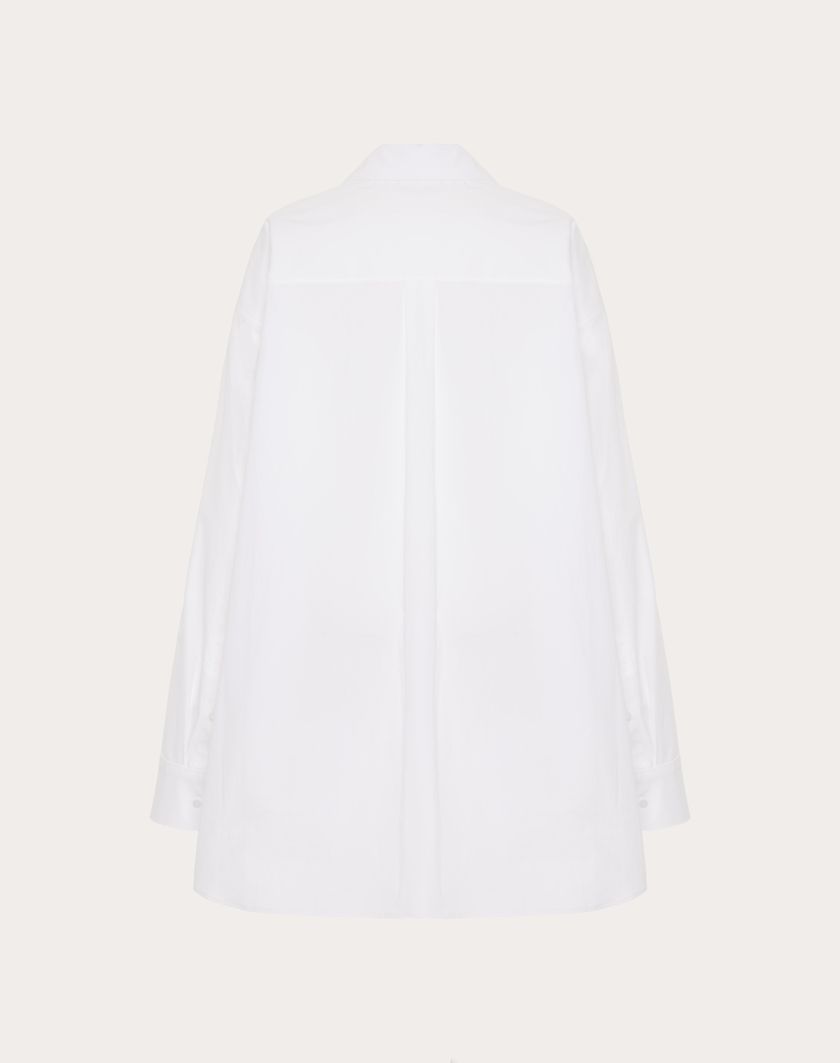 Valentino Handbags Camicia In Cotton Popeline per Donna in Bianco Ottico | Valentino IT Shopping Online
