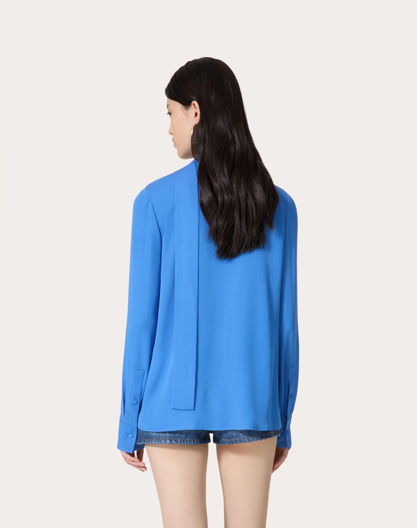 Valentino Handbags Camicia In Georgette per Donna in Serenity | Valentino IT Outlet