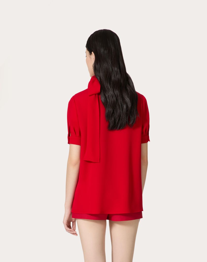 Valentino Handbags Top In Georgette per Donna in Avorio | Valentino IT Offerte