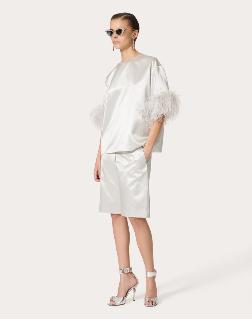 Valentino Handbags Top In Satin De Soie per Donna in Smoky | Valentino IT Vendite Flash