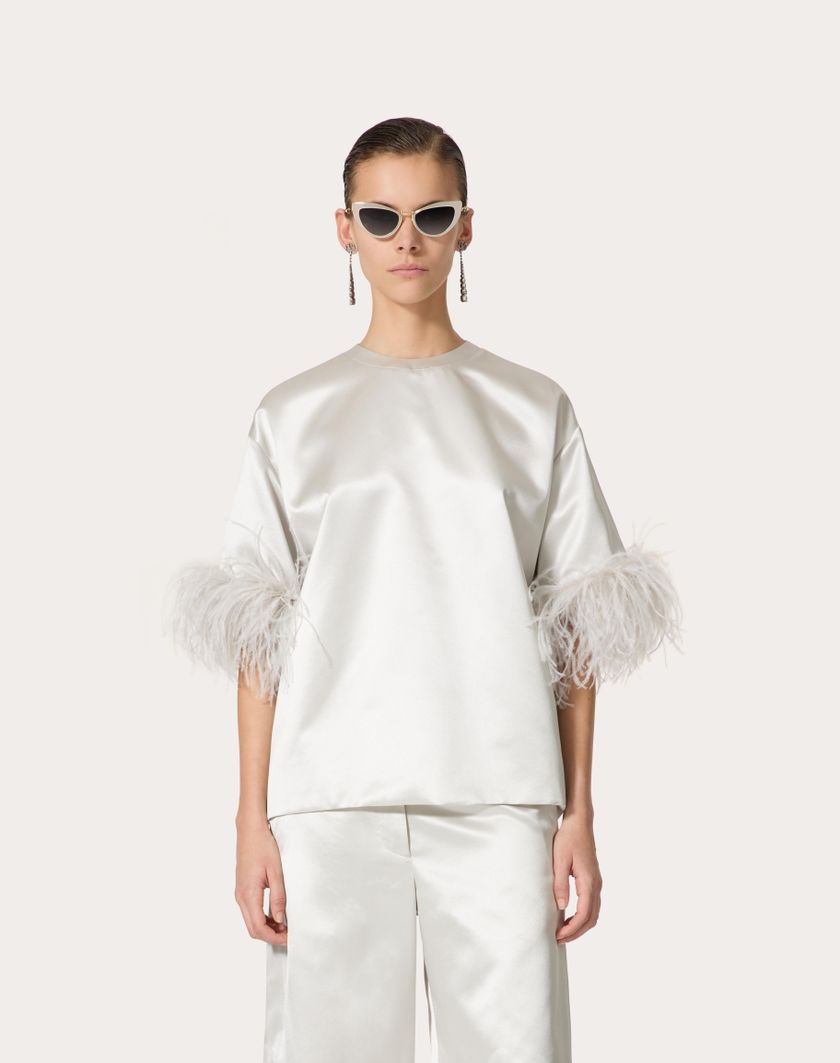 Valentino Handbags Top In Satin De Soie per Donna in Smoky | Valentino IT Vendite Flash