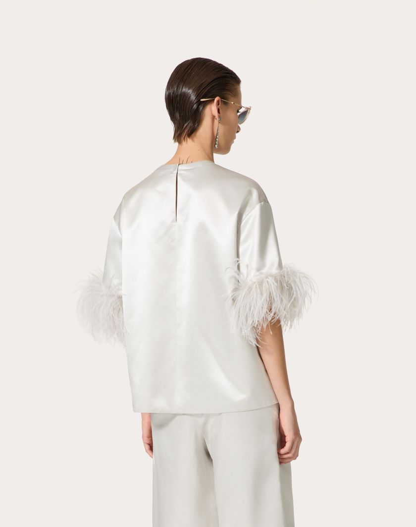Valentino Handbags Top In Satin De Soie per Donna in Smoky | Valentino IT Vendite Flash