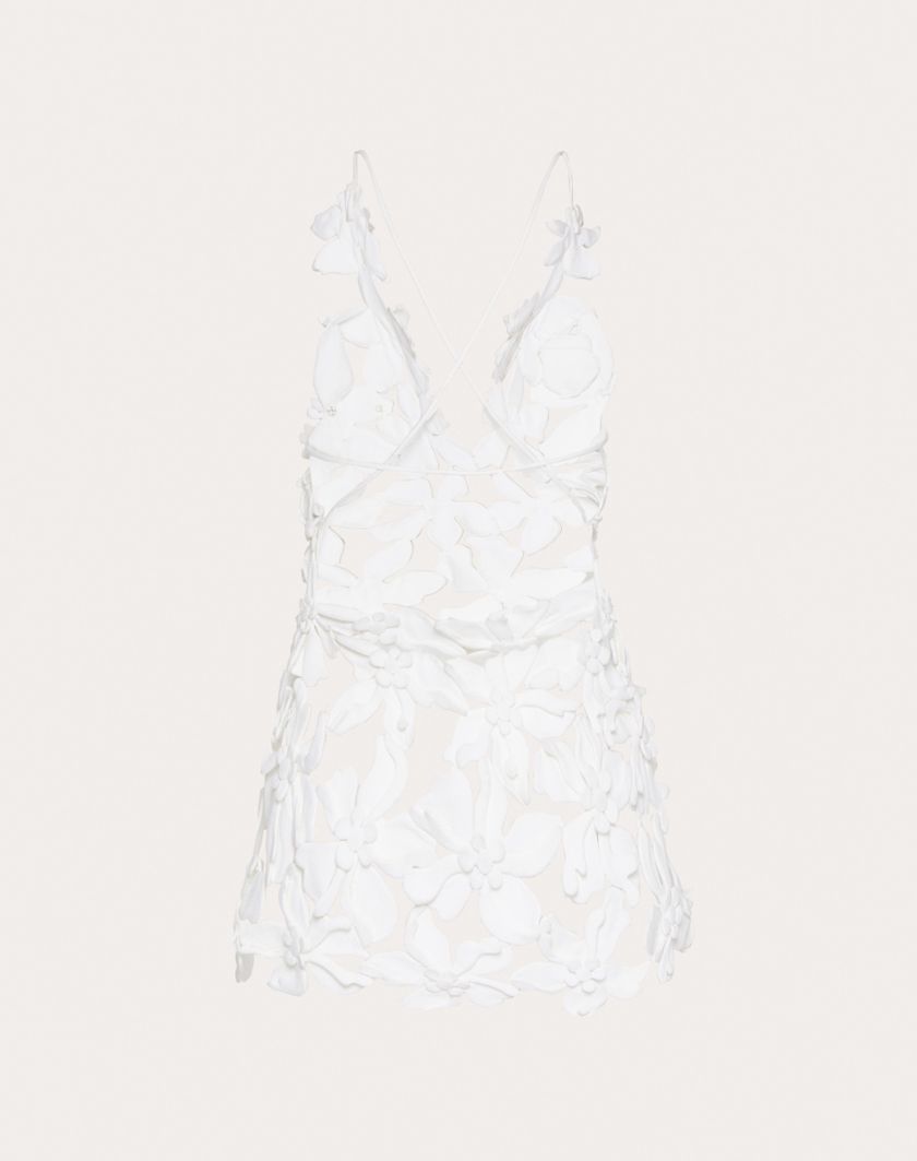 Valentino Handbags Top In Piquet Ricamato per Donna in Bianco | Valentino IT Negozio online di fabbrica