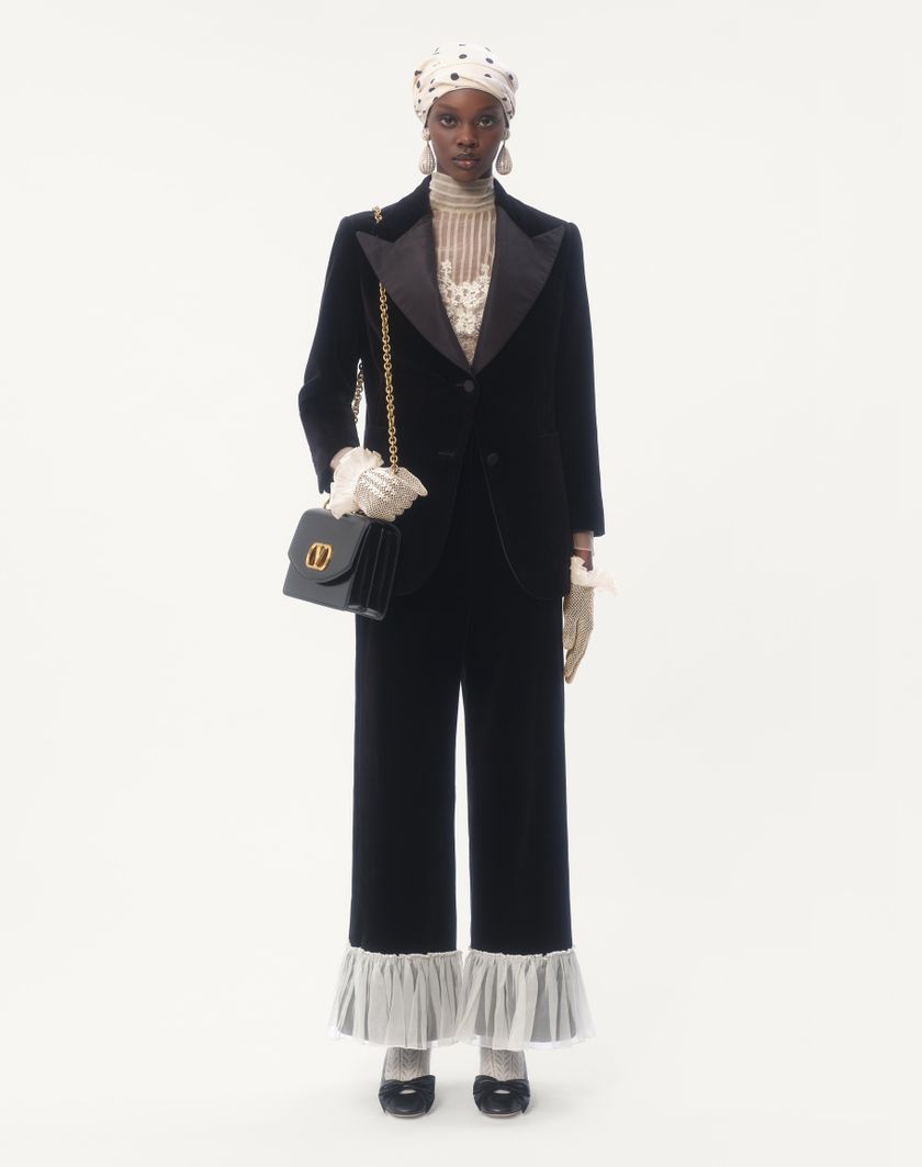 Valentino Handbags Blazer In Velluto per Donna in Nero | Valentino IT Offerta speciale