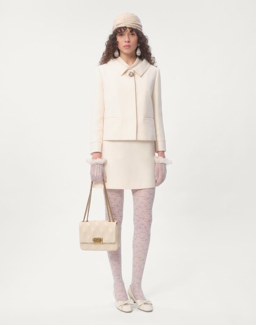 Valentino Handbags Giacca In Crepe Couture per Donna in Avorio | Valentino IT Grande vendita