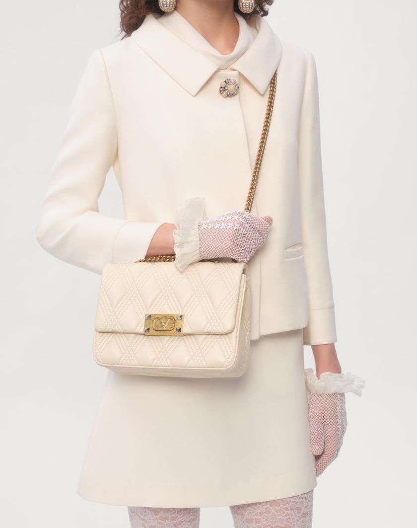 Valentino Handbags Giacca In Crepe Couture per Donna in Avorio | Valentino IT Grande vendita