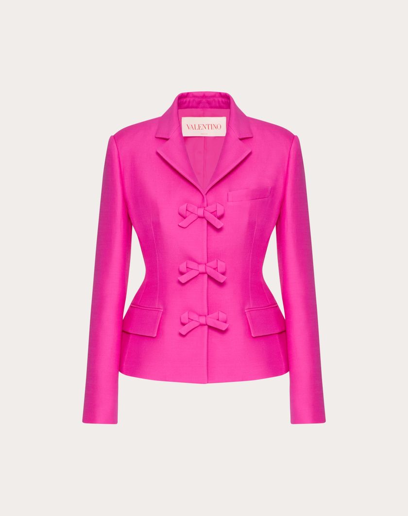 Valentino Handbags Giacca In Crepe Couture per Donna in Pink Pp | Valentino IT Offerta San Valentino