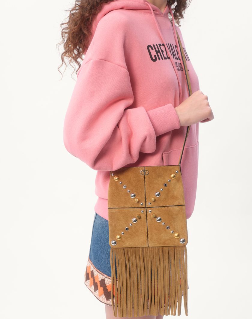 Valentino Handbags Felpa In Cotone Con Cappucco E Stampa Chez Valentino per Donna in Rosa | Valentino IT Offerta temporanea