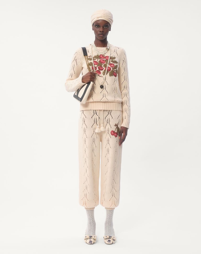 Valentino Handbags Maglia In Lana Ricamata per Donna in Multicolor | Valentino IT Grandi sconti