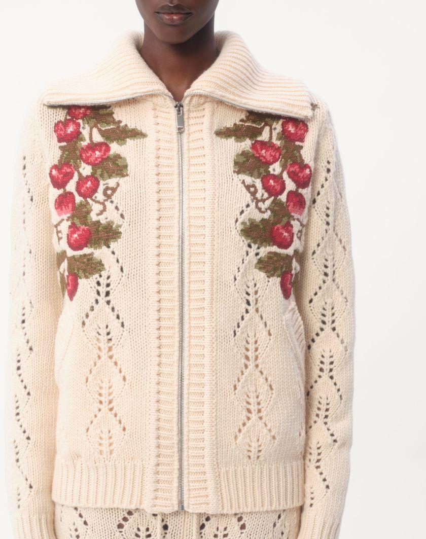 Valentino Handbags Giacca Di Maglia In Lana Ricamata per Donna in Multicolor | Valentino IT Nuovi prodotti