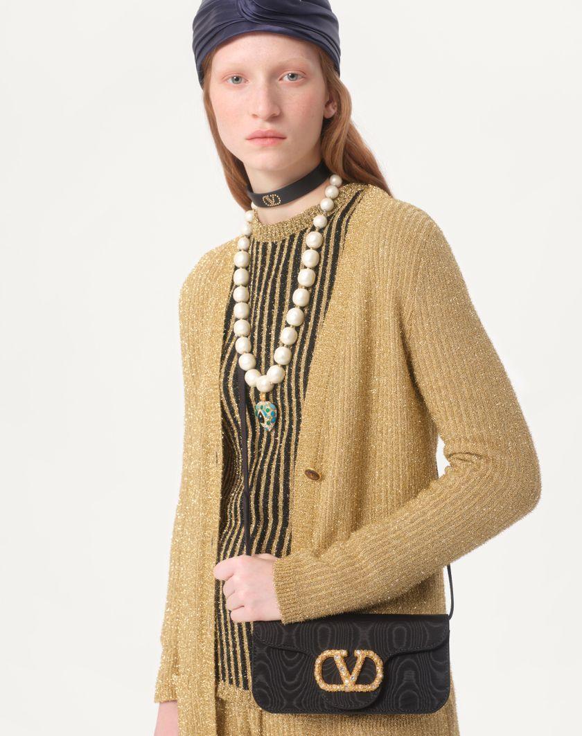 Valentino Handbags Cardigan In Lurex per Donna in Oro | Valentino IT Liquidazione