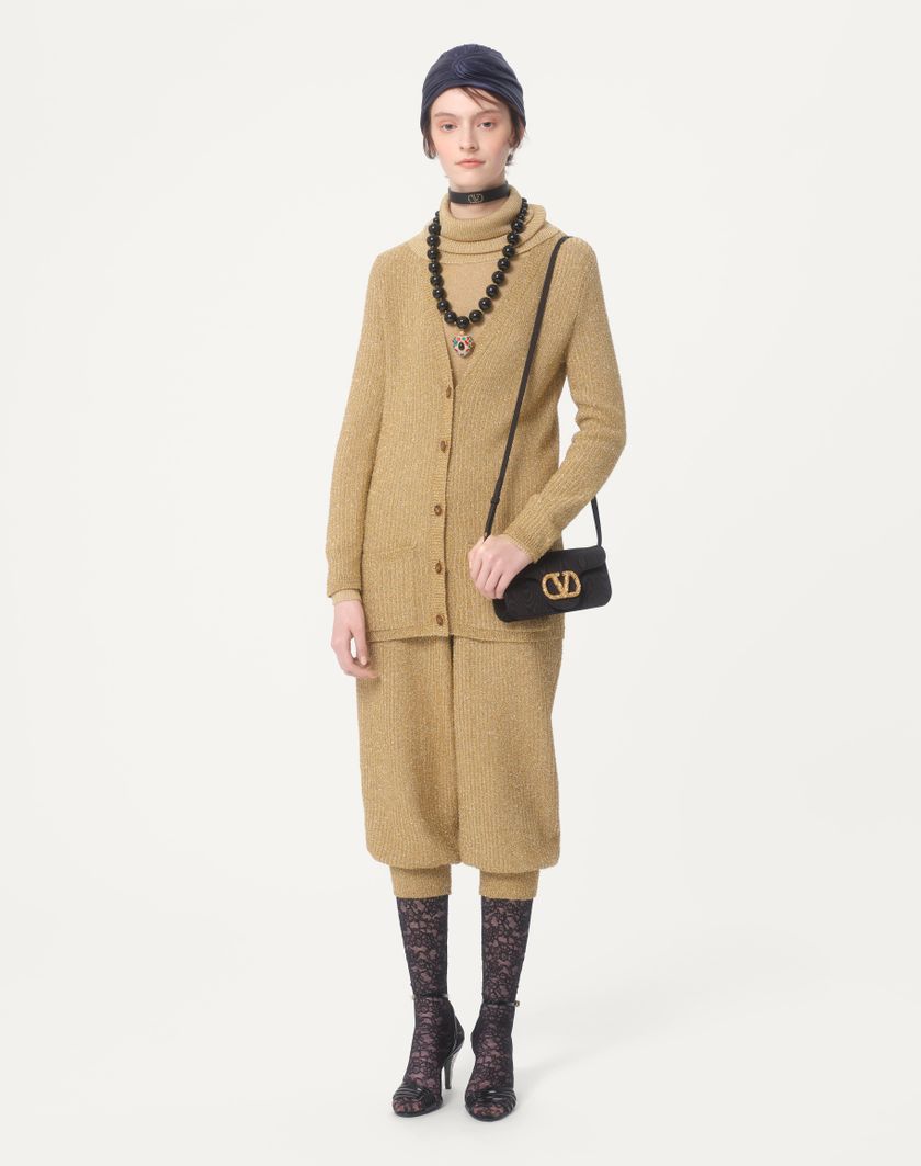 Valentino Handbags Maglia In Lurex per Donna in Oro | Valentino IT Offerte giornaliere