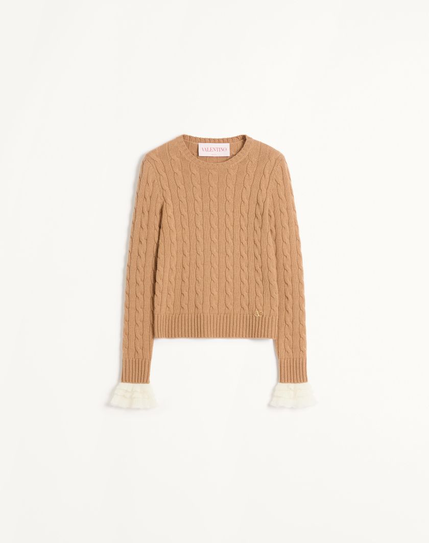 Valentino Handbags Maglia In Cashmere per Donna in Avorio | Valentino IT Offerte speciali