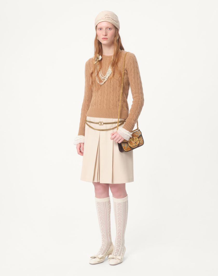Valentino Handbags Maglia In Cashmere per Donna in Avorio | Valentino IT Offerte speciali