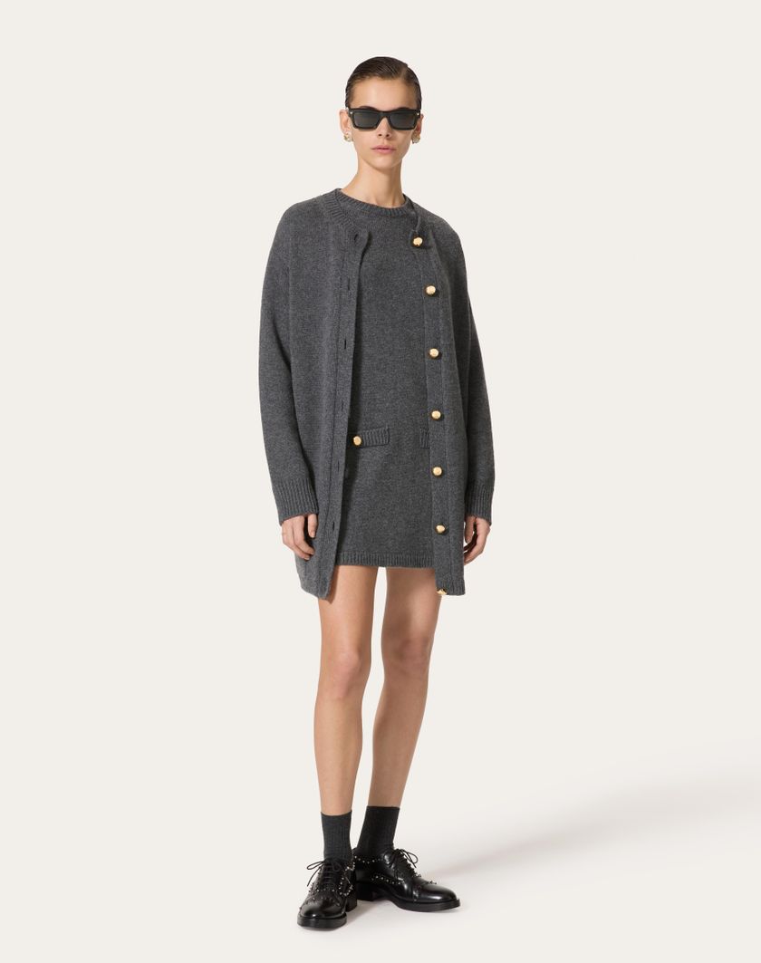 Valentino Handbags Maglia In Lana per Donna in Grigio Scuro | Valentino IT Ultimi due giorni