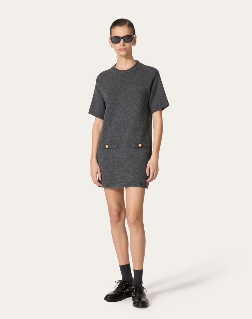 Valentino Handbags Maglia In Lana per Donna in Grigio Scuro | Valentino IT Ultimi due giorni