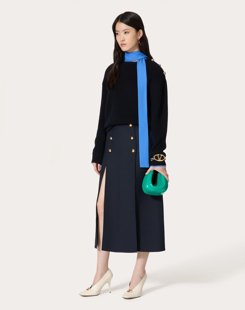 Valentino Handbags Maglia In Lana per Donna in Navy | Valentino IT Offerta speciale della fabbrica