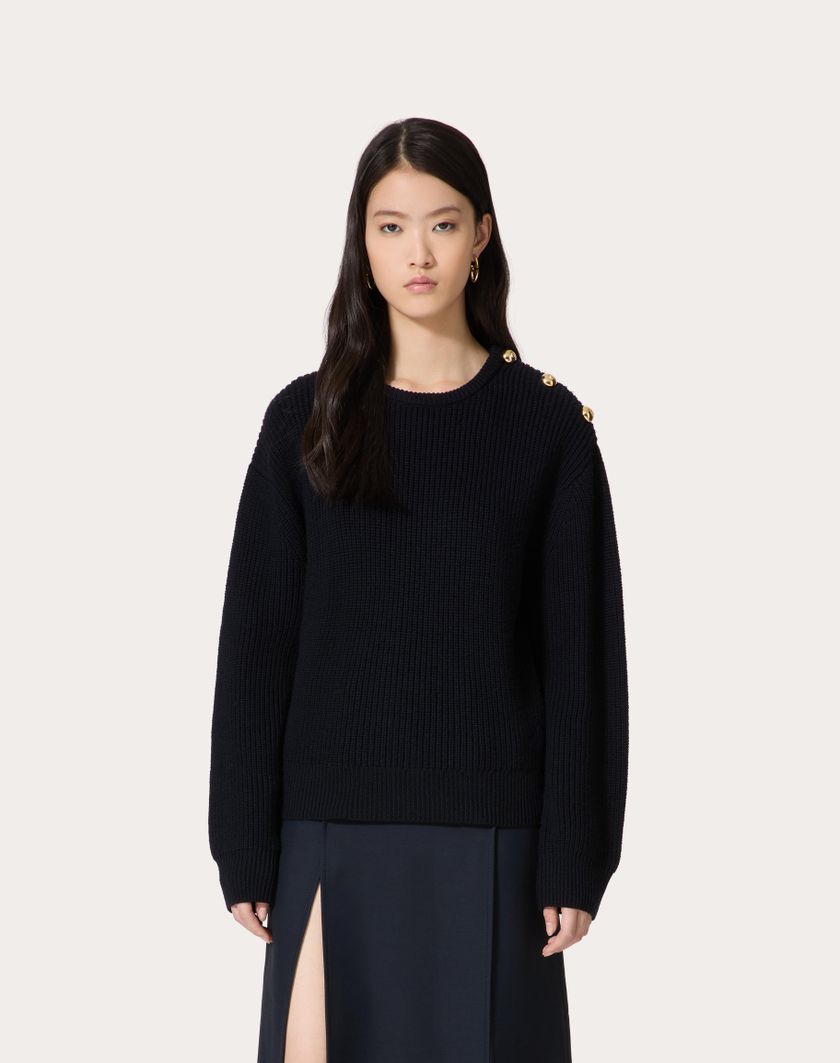Valentino Handbags Maglia In Lana per Donna in Navy | Valentino IT Offerta speciale della fabbrica
