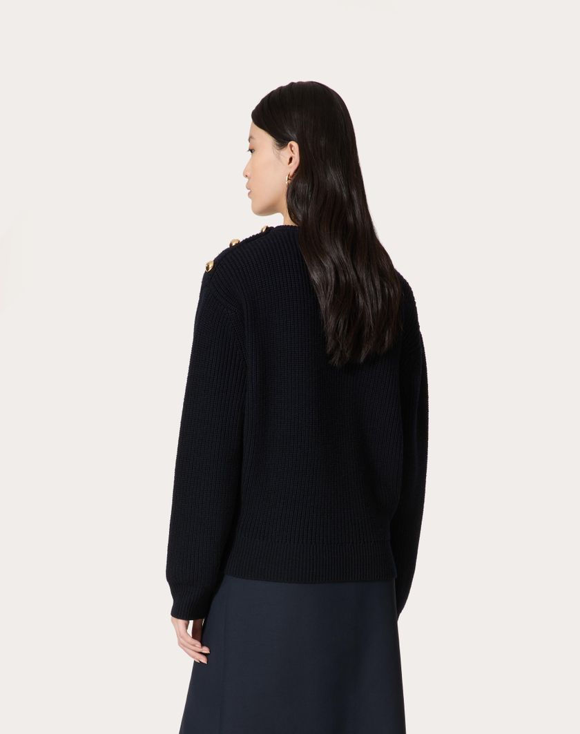 Valentino Handbags Maglia In Lana per Donna in Navy | Valentino IT Offerta speciale della fabbrica