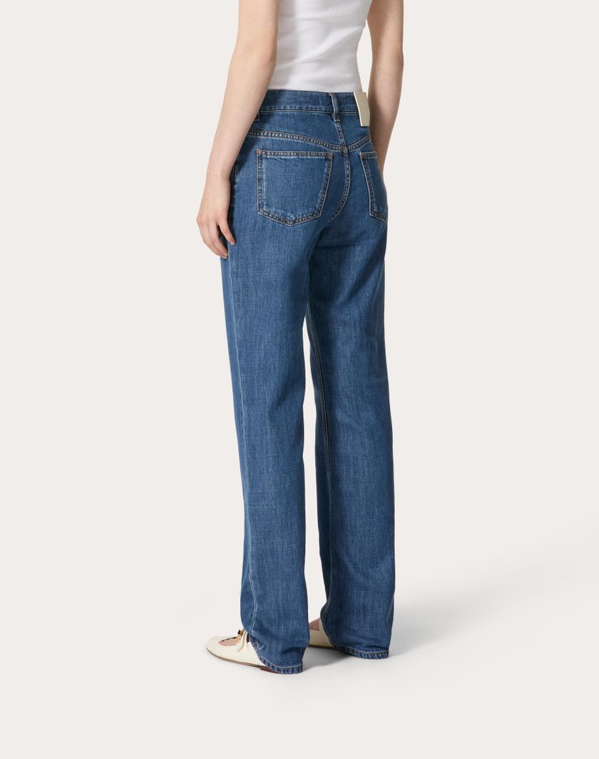 Valentino Handbags Pantaloni In Denim Blu Medio per Donna in Denim | Valentino IT Super sconto