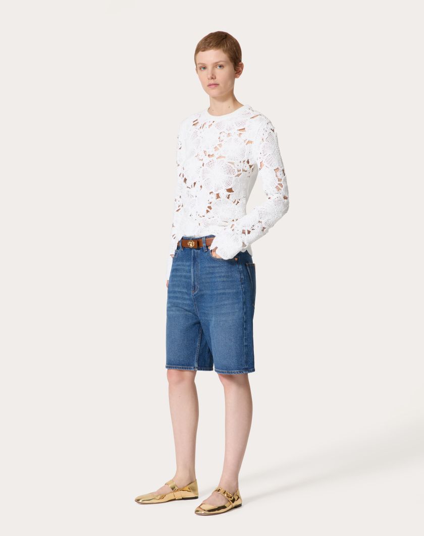 Valentino Handbags Bermuda In Denim per Donna in Denim | Valentino IT Duty-free