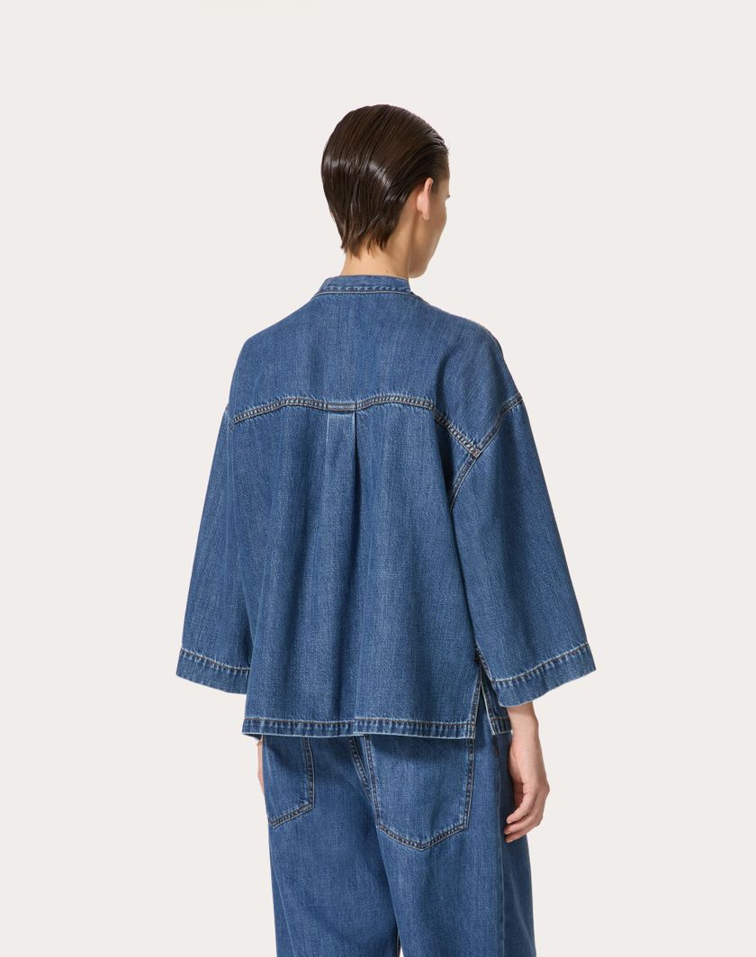Valentino Handbags Kaftano In Denim Blu Medio per Donna in Denim | Valentino IT 50% di sconto per tempo limitato